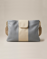 AMANDA en cuir bleu clair