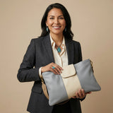 AMANDA en cuir bleu clair