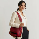 AMELIA borsa in pelle bordeaux