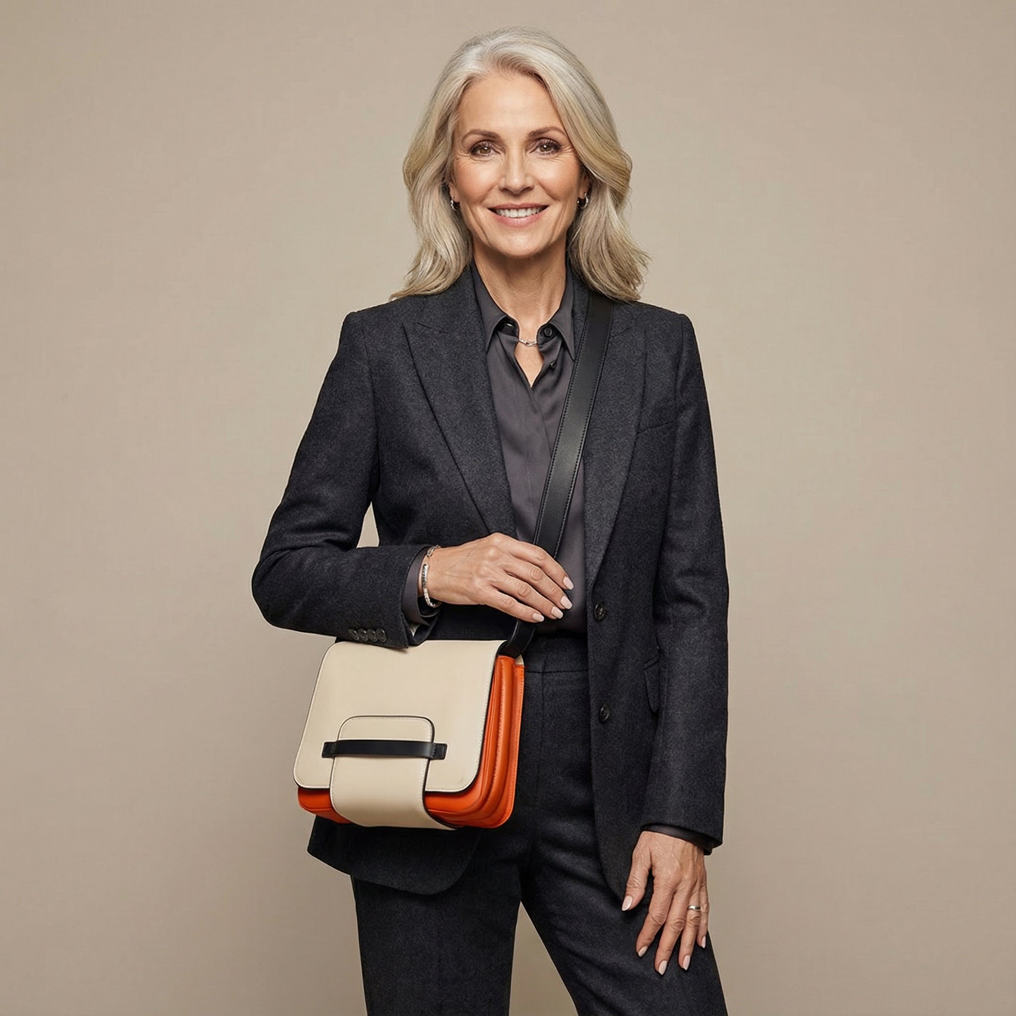 AMELIA en cuir crème