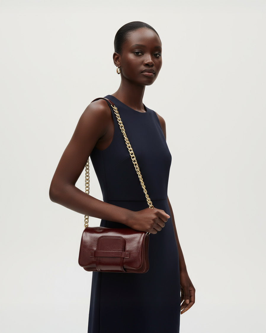 Sac ANNA bordeaux en naplak