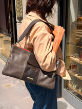 AMANDA borsa in pelle cioccolato