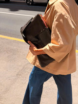 AMANDA black leather bag