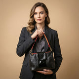 Sac ELENA en cuir noir