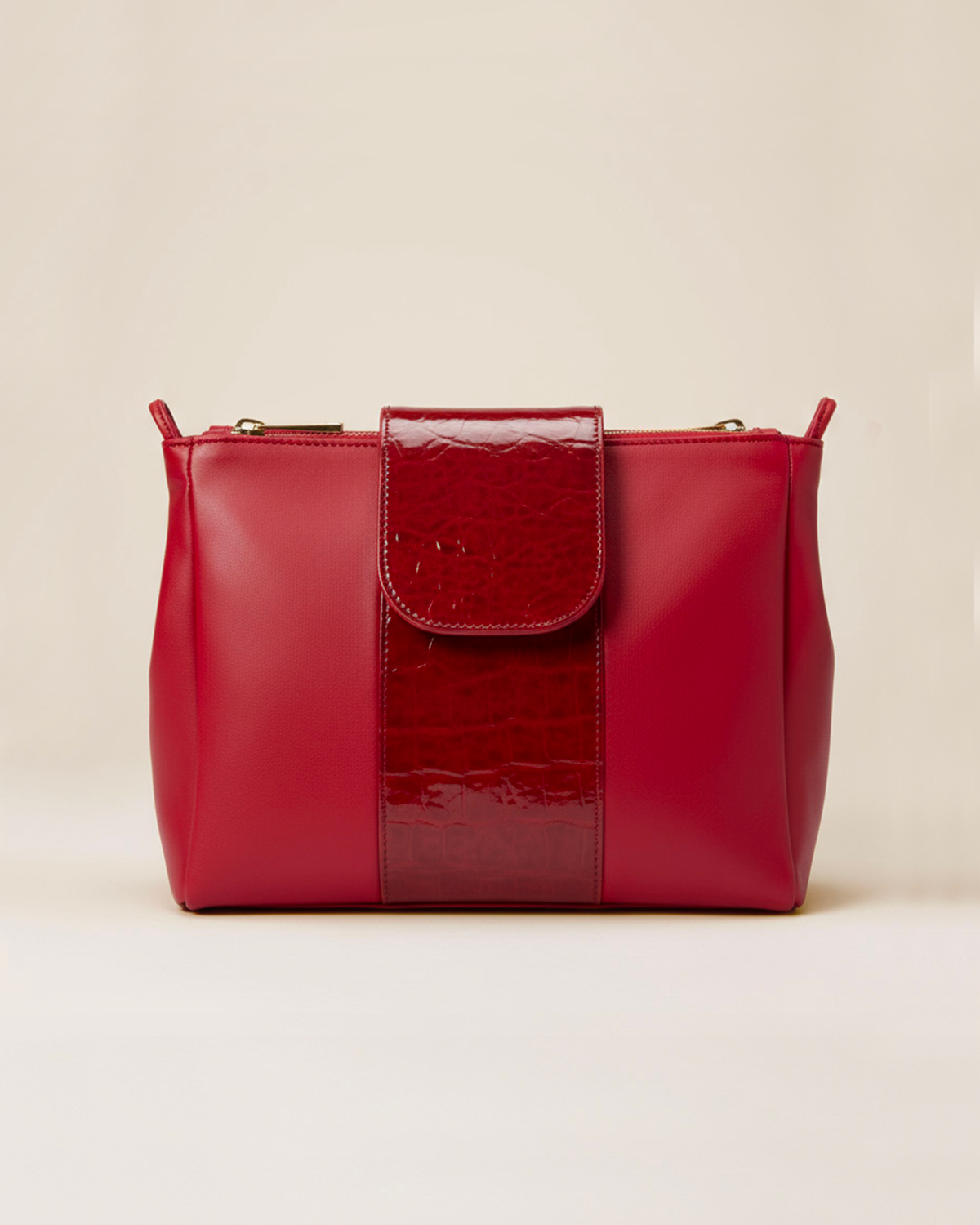 Sac en cuir rouge ELENA
