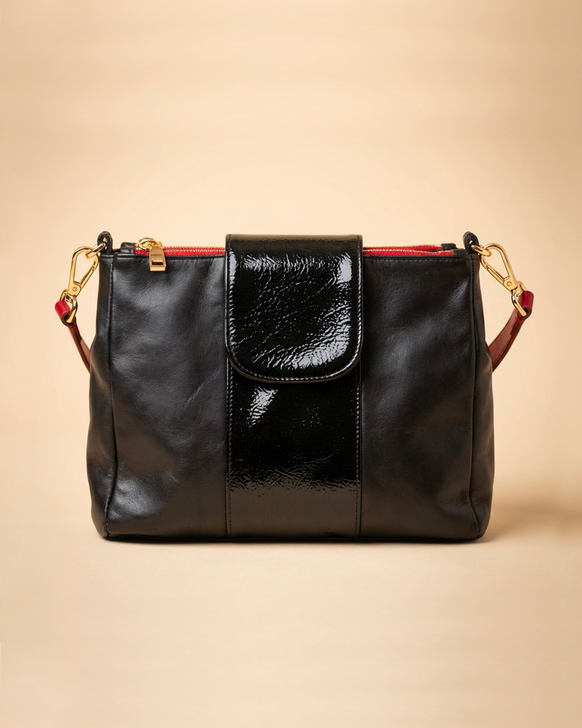 Sac ELENA en cuir noir