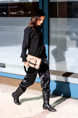ANNA borsa in pelle nera