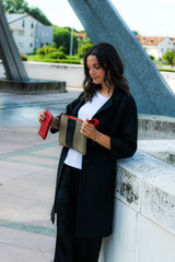 LAURA en cuir gris tourterelle