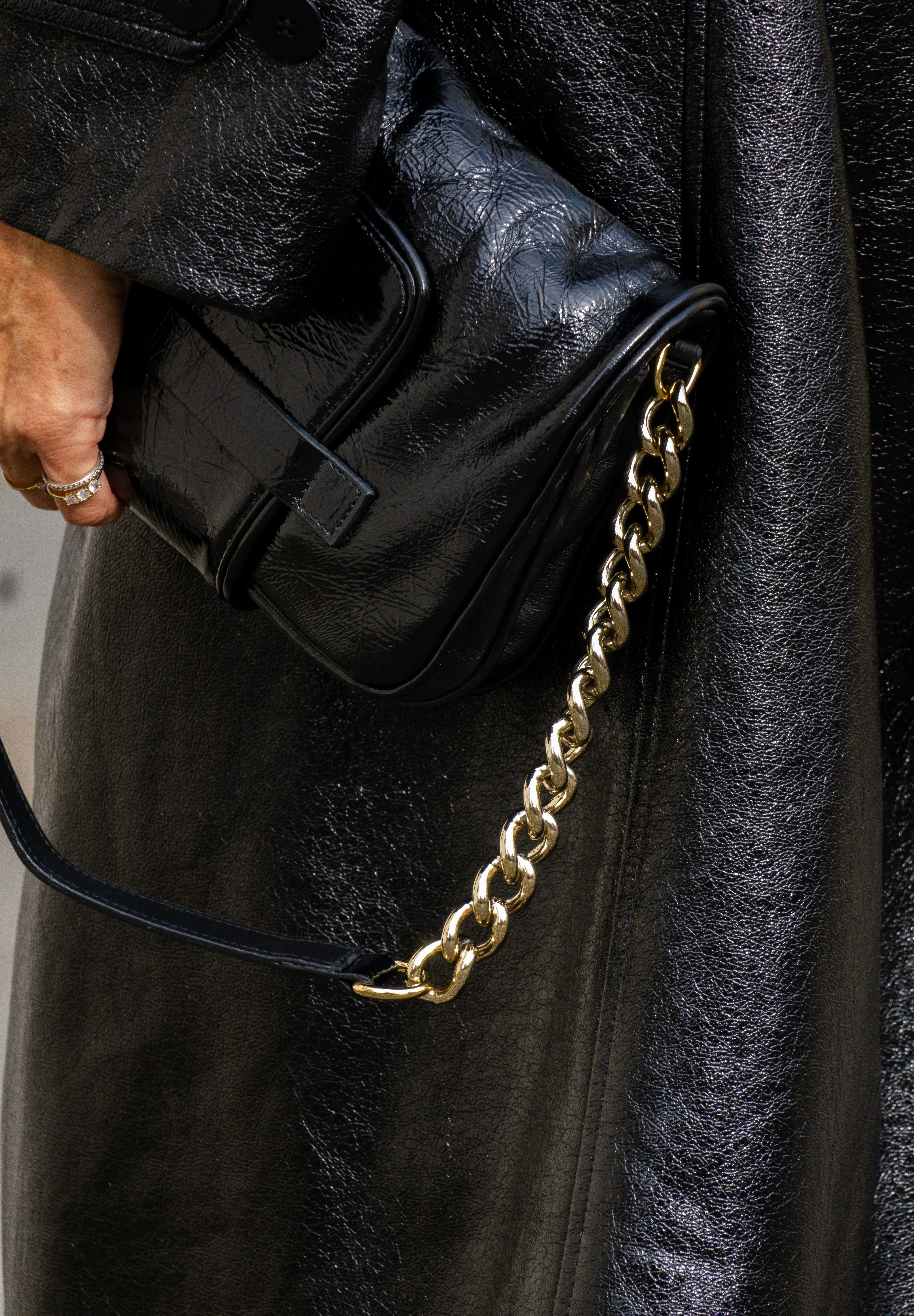 ANNA borsa in pelle naplak nero