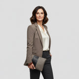 LAURA en cuir gris tourterelle