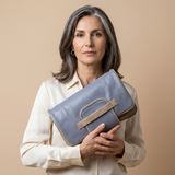 MATILDE en cuir bleu