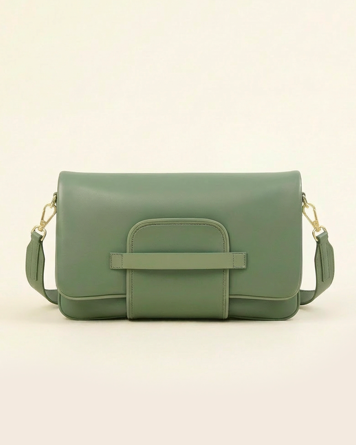 MATILDE en cuir vert sauge