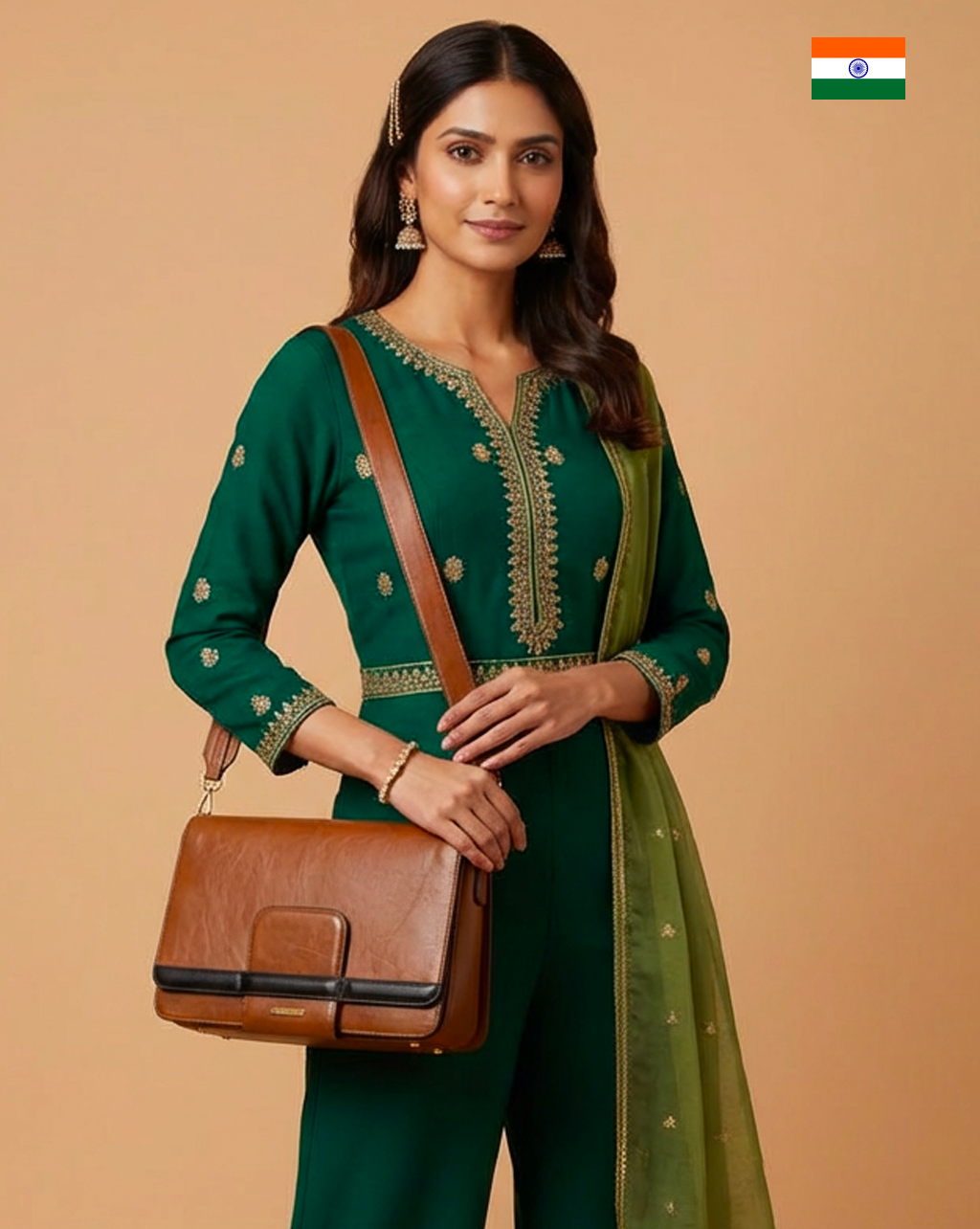 ORNELLA borsa in pelle cuoio