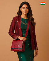 RITA borsa in pelle bordeaux