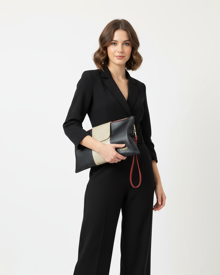 Sac en cuir noir AMANDA