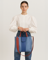 DARIA borsa in pelle azzurro riviera